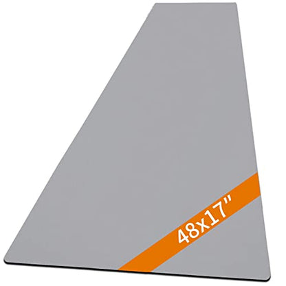 Large Gun Gleaning Mat for Pistol Rifle Shotgun, Oil-Resistant Gun Cleaning Pad, Non-Slip Waterproof Leather Workbench Mat Desk Pad for Gun Maintenance - color: Gray, style: 48"x17"