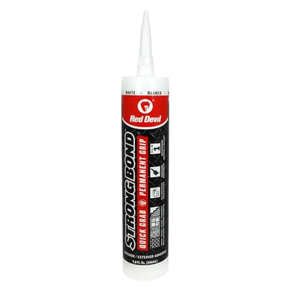 Red Devil 0956 Strong Bond Hybrid Polymer Construction Adhesive and Sealant, 9 Oz., White, 12 Pack - style: 12 Pack