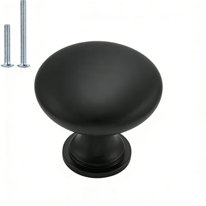 homdiy 15 Pack Black Cabinet Knobs, Solid Zinc Alloy Drawer Knobs, Round Kitchen Cabinet Pulls for Bedroom Dresser, Cupboard, Drawers - color: Matte Black, size: 15 Pack