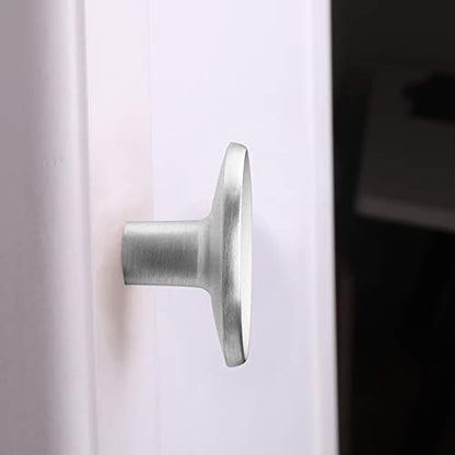 Goldenwarm 10 Pack Brushed Nickel Cabinet Knobs Kitchen Hardware Round Drawer Knob for Sliver Cabinets Handles Closet Door Pulls Zinc Alloy - color: Brushed Satin Nickel