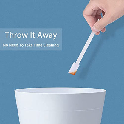 Lumkew 60Pcs Crevice Cleaning Tools, Disposable Toilet Brush for Narrow Gaps, Small Cleaning Brushes for Small Spaces for Bathroom, Kitchen, Household - size: 60pcs