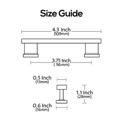 Alzassbg 10 Pack Polished Chrome Cabinet Pulls, 3-3/4 Inch(96mm) Hole Centers Kitchen Cabinet Handles for Cabinets and Drawers AL3061CP - color: Polished Chrome, size: 3-3/4" Hole Center
