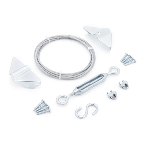 HILLMASTER Durable Anti Sag Gate Kit for Wooden Fence, Anti-Sag Gate Support Cable Kit in Zinc,Anti-Sagging Fence Gate Kit Steel Gate Hardware,No Sag Wood Door Repair Kit for Outdoor,Gate Frame Kit - color: Clear, size: 1 Pack