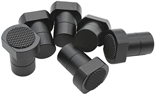 6 Pack Bench Dogs Bench Dog Clamp Woodworking Accessories For 3/4 Inch Workbench Dog Hole With Non-Slip Pad Aluminum Alloy MFT stops (19mm) - color: Black