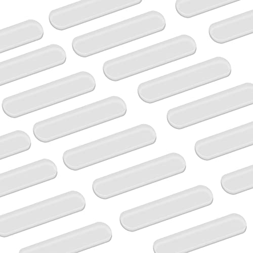16pcs Glass Top Bumpers, Silicone Strip Adhesive Furniture Bumpers for Sliding Door Cabinet Drawers - size: 50mm*10mm, 2mm