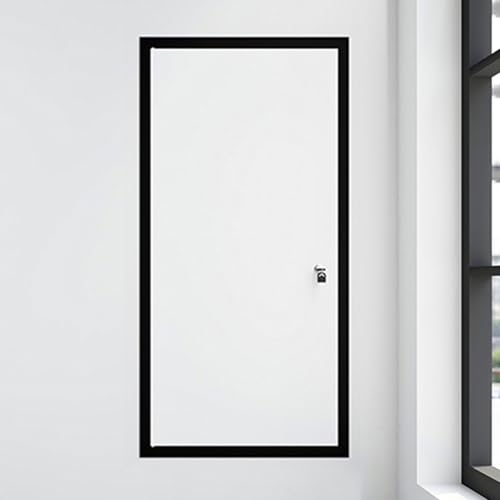 36 48 in Tall Plumbing Access Doors for Drywall, Customisable Access Panel with Black White Frame, Lockable Wall Hole Cover Plate for HVAC/Electricity Maintenance(Black,WxH 13x48in) - color: Black, size: WxH 13x48in