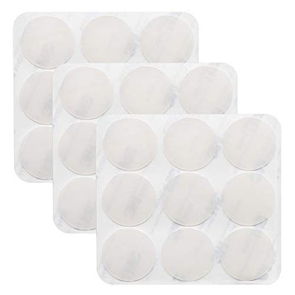 27pcs Glass Top Bumpers, 1.15mm Thin Silicone Adhesive Furniture Bumpers for Glass Table Door Cabinet Drawers (White) - size: 30mm, 1.15mm