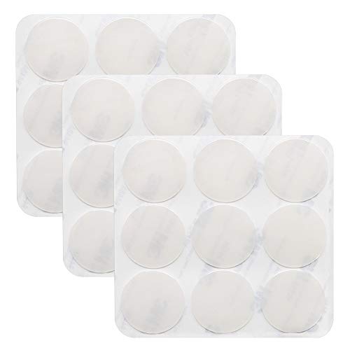 27pcs Glass Top Bumpers, 1.15mm Thin Silicone Adhesive Furniture Bumpers for Glass Table Door Cabinet Drawers (White) - size: 30mm, 1.15mm