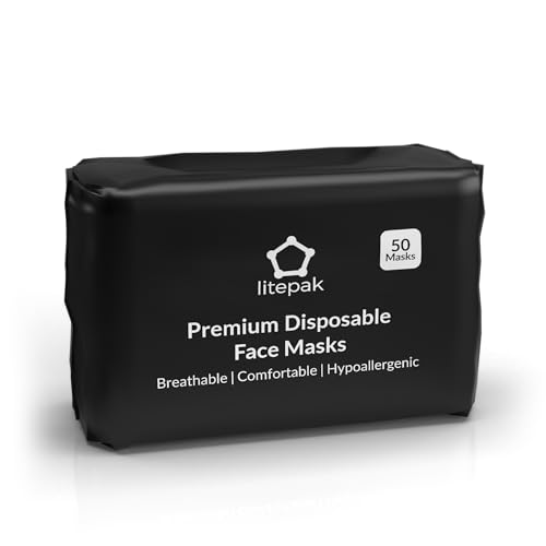Disposable Face Masks - 1,000 PCS - for Home & Office - color: Black