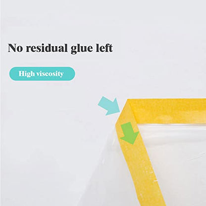 Pre-Taped Masking Film Paint Adhesive Protective Film Roll Painters Plastic with Tape Tape and Drape for Automotive Painting Covering (Size - 3.6 x 65-Feet,3 Pack) - style: 3.6-feet X 65-feet, 3 pack