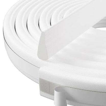 118” Wedge-Shape Window Weather Stripping Door Seal Strip, Self-Adhesive Soundproofing Frame Winter Insulation Foam Tape for Door Frame, Noise Drafts Blocker, Gap Filler, Draft Stopper, White