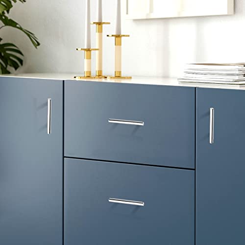 Probrico 5 Pack | 5 Inch Polished Chrome Cabinet Pulls Stainless Steel Kitchen Cabinet Handles, Round T Bar Cupboard Furniture Hardware, Drawer Dresser Pulls Handles - color: Polished Chrome, size: hole center 5"