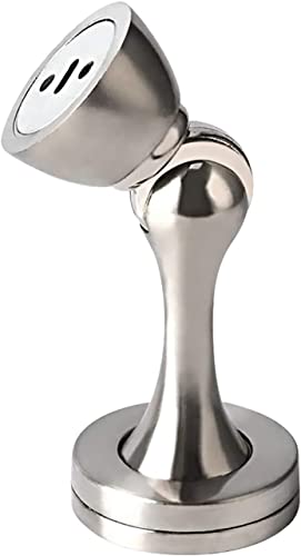 Magnetic Door Stop, 14 Pack Stoppers for Bottom of Door, Brushed Satin Nickel, Wall Floor Mounted Solid Magnet Catch Holder to Keep Open - color: Silver, size: 14 Pack