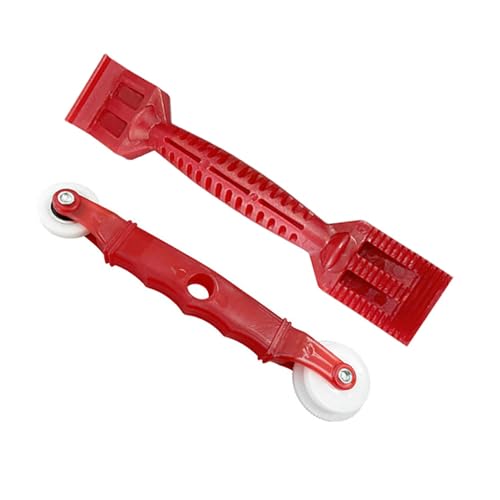 RLECS 2PCS Screen Roller Tool Scoop Red Window Leather Strip Installation Utensil for Door Seam Repair and Automotive Seal Replacement