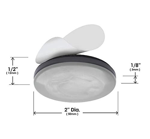 GorillaGlides CB503 2 Inch Furniture Sliders/Screw On Glide Floor Protectors (Set of 4 Glides) Large Furniture Feet Glides for Carpet and Hard Surface Sliding, Round - size: 2 Inch - 4 Pack