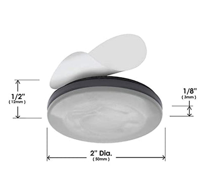 GorillaGlides CB503 2 Inch Furniture Sliders/Screw On Glide Floor Protectors (Set of 4 Glides) Large Furniture Feet Glides for Carpet and Hard Surface Sliding, Round - size: 2 Inch - 4 Pack