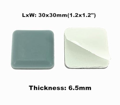 ALIMITOPIA 20pcs Furniture Glide Stick-on Teflon Chair Kitchen Appliances Slider Bumper Self-Adhesive Pad Floor Protector for Hardwood Tile or Marble Floor(Square;1.2 inches) - size: Square 30mm