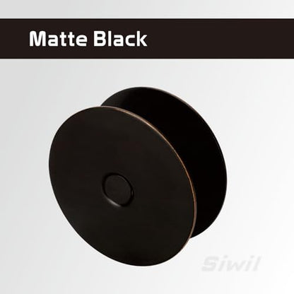 Door Hole Cover Plate Black, 2-5/8" Diameter Solid Steel, Hole Filler Plate - 1 Pack - color: Matte Black