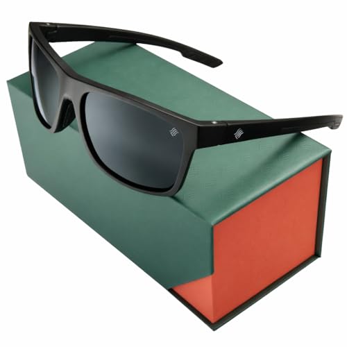 ANCHOR Floating Polarized Fishing Sunglasses for Men and Women Lightweight UV400 sport for Driving Cycling Running - color: Matte Black/Smoke