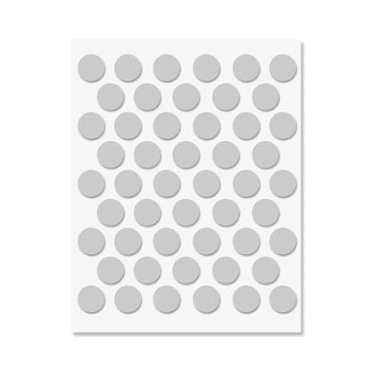 Grey Self-Adhesive Screw Hole Stickers - 50 pcs. 0.55 inch / 14 mm Peel Stick Dust Proof Tape, Water Resistance PVC Caps for Wood Cabinets, Furniture, Drawer, Wardrobe, Kitchen, Table - color: Grey, size: 0.55 inch - 14 mm