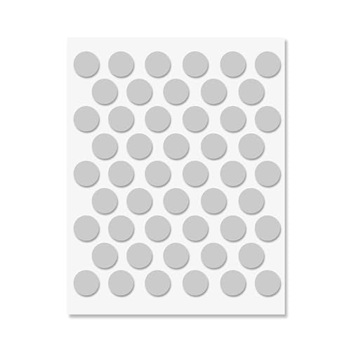 Grey Self-Adhesive Screw Hole Stickers - 50 pcs. 0.55 inch / 14 mm Peel Stick Dust Proof Tape, Water Resistance PVC Caps for Wood Cabinets, Furniture, Drawer, Wardrobe, Kitchen, Table - color: Grey, size: 0.55 inch - 14 mm