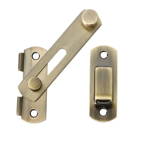 Alise 4 inch Flip Latch Gate Latches, Safety Door Lock for Barn Wood Fence Sliding French Doors,Heavy Duty SUS304 Stainless Steel Gate Hardware Bronze MS9500-Q - color: Bronze, size: 4 Inch