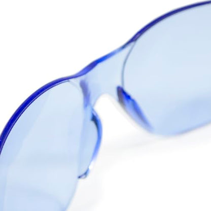 JORESTECH Safety Glasses, ANSI Z87+ Compliant, Impact-Resistant Polycarbonate Lenses, UV Protection, Anti-Scratch Coating, 12-Pack - color: Blue