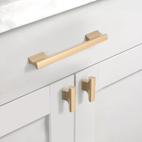Asidrama 10 Pack 5 Inch(128mm) Champagne Copper Kitchen Cabinet Handles, Cabinet Pulls Kitchen Cabinet Hardware for Cupboard Drawer Pulls - color: Champagne Copper, size: 5" Hole Center(128mm), style: 10 Pack