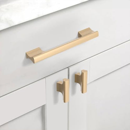 Asidrama 10 Pack 5 Inch(128mm) Champagne Copper Kitchen Cabinet Handles, Cabinet Pulls Kitchen Cabinet Hardware for Cupboard Drawer Pulls - color: Champagne Copper, size: 5" Hole Center(128mm), style: 10 Pack