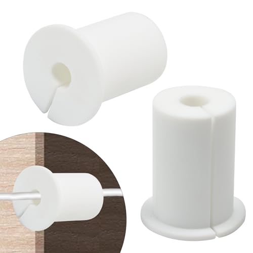 EASYEAH 2pc Starlink Cable Grommet 1" Silicone Waterproof Wall Hole Pass Through Split Cable Bushings for TV Wire Ethernet Cord, Starlink Cable Routing Kit Accessories, 38mm/1.5" Ht, White - color: White-2, size: 1 in Dia x 1.5 in H