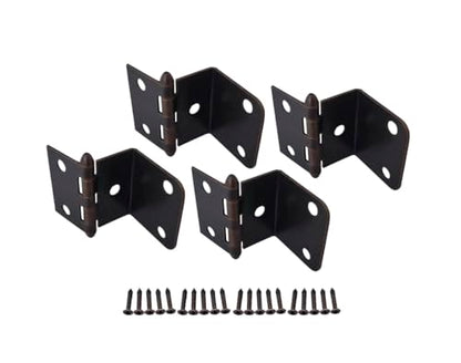 QCAA Durable Steel Semi-Concealed Hinge for Box, Chest & Cabinet, 1-1/2" Width x 1.2 mm Thickness, Antique Copper, 4 Pack, Made in Taiwan - color: Antique Copper, size: 4 Pack (1-1/2" x 1.2mm)