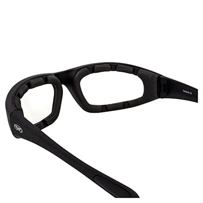Global Vision Eyewear Kickback Sunglasses with EVA Foam - color: Clear Lens