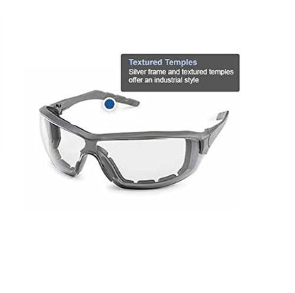 Gateway Safety 22GY78 Silverton Temple Version Safety Glass, Gray Frame - Gray FX2 Anti-Fog Lens - color: Gray Fx2 Anti-fog Lens, style: Regular
