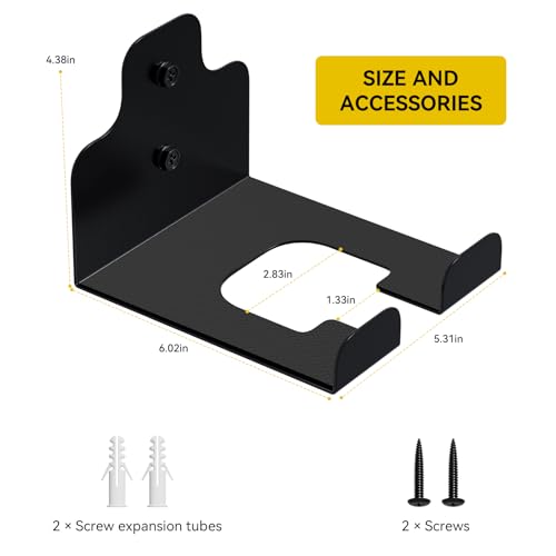 JNIHEEP Garage Organizer Trimmer Rack, Garden Power Tool Hanger Weed Whackers Holder Wall Mounted for Grass Trimmer, Hedge Trimmer, Garage Trimmer, Garden Tools,2 Pack - color: Black 2 Packs
