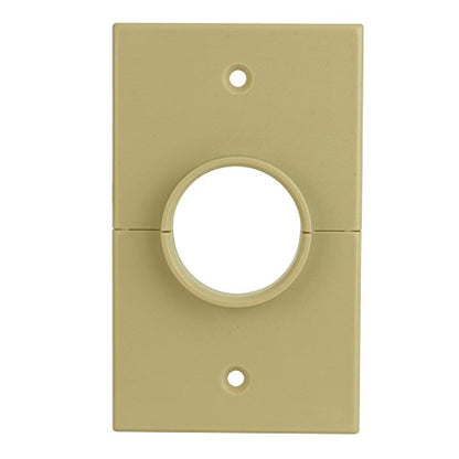 Skywalker Single-Gang Bulk Wire Splitting Wall Plate with 1-3/8” Hole (Ivory)