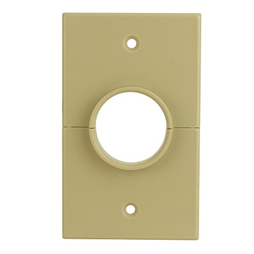 Skywalker Single-Gang Bulk Wire Splitting Wall Plate with 1-3/8” Hole (Ivory)