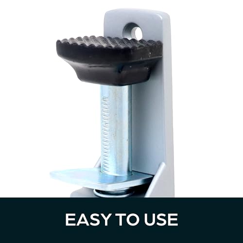 SUMMIT DOORWARE Heavy Duty Spring Loaded Step Down Door Stopper - Door Holder Ideal for Residential & Commercial Use - Aluminium Finish