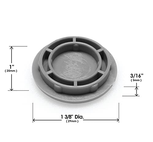 GorillaGlides CB324 Replacement Slider Cap Inserts for GorillaGlides Model CB323 1-1/4 Inch Plastic Glides (16 Pack) Snap in - size: 1-1/4 Inch