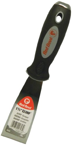 Red Devil 6203 EZ Grip 1 1/2" Stiff Putty Knife - size: 1.5-Inch, style: Stiff