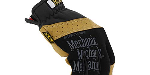 Mechanix Wear Material4X FastFit Gloves - Leather Abrasion-Resistant Gloves for Hand Safety - Breathable - Secure Fit - Anti-Slip - Cut-Resistant - Machine Washable - Brown/Black - Medium - size: Medium