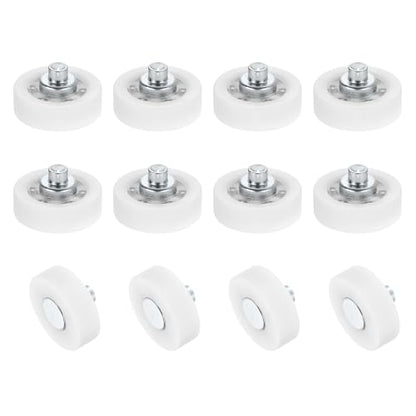 uxcell 12Pcs Drawer Rollers, 22mm Plastic Positioning Pulleys Small Drawer Pulley Bearing Replacement Wheels for Furniture Parts Cabinet Cupboard Wardrobe Slides - size: 22mm