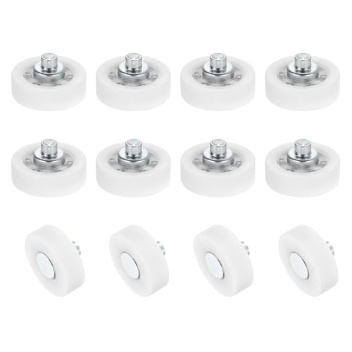 uxcell 12Pcs Drawer Rollers, 22mm Plastic Positioning Pulleys Small Drawer Pulley Bearing Replacement Wheels for Furniture Parts Cabinet Cupboard Wardrobe Slides - size: 22mm