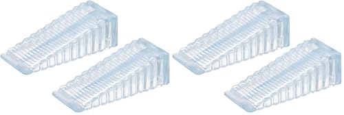 uxcell 2 Pcs Door Stoppers for Bottom of Door, 28mm/1.10 Inch Door Stops, Rubber Door Stopper Wedge Anti Slip, Window Stopper Door Stackable, Clear (Pack of 2) - color: Clear, size: 1.1-inches (Pack of 2)