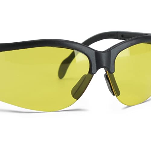Walker's Sport High-Grade Polycarbonate Lenses Half Frame Soft Rubber Nose Piece Adjustable Safety Shooting Glasses - color: Yellow, size: One Size