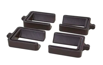 KB Designs Dark Brown Wheel Stopper Anti-Sliding Rubber Wheel Locks & Floor Protectors Universal Fit for Bed, cabinets and Rolling Furniture - Set of 4 - style: 4 pcs