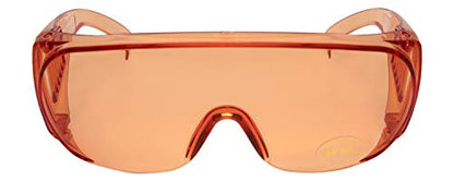 Calabria Fit Over Safety Glasses | Polarized Sunglasses Over Glasses | Wrap Around Anti-Fog | Scratch Resistant | Unisex - color: Orange