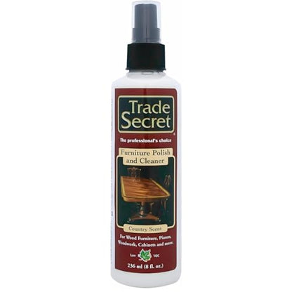 Trade Secret Country Scented Furniture Polish 8 fl oz (236 ml) For Wood Furniture, Pianos, Cabinets, Low VOC, No Wax or Silicone - color: Polish and Cleaner
