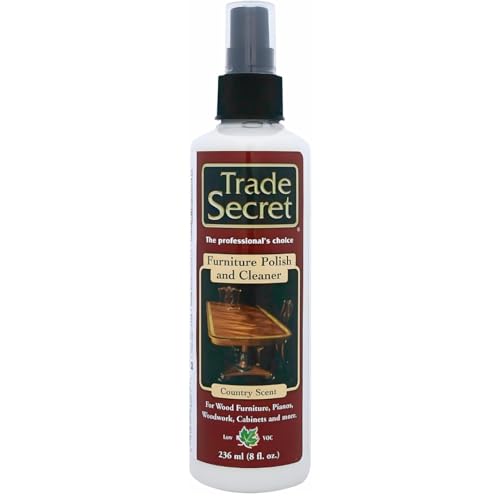 Trade Secret Country Scented Furniture Polish 8 fl oz (236 ml) For Wood Furniture, Pianos, Cabinets, Low VOC, No Wax or Silicone - color: Polish and Cleaner
