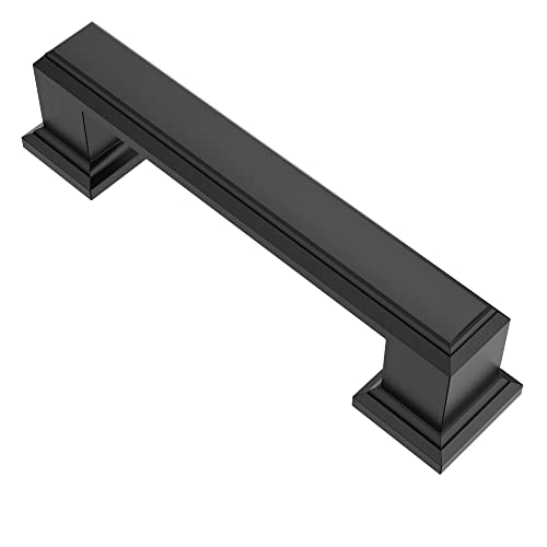 Alzassbg 10 Pack Matte Black Cabinet Pulls, 3 Inch(76mm) Hole Center Cabinet Handles Kitchen Pulls for Cabinets and Drawer AL3071MB - color: Matte Black, size: 3" Hole Center