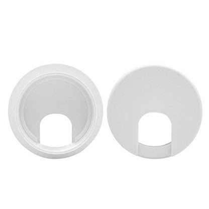 Desk Grommet 2 Inch, Plastic Wire Organizers, Computer Cable Hole Cover Plug Cap Insert (White, 5) - color: White, size: 5